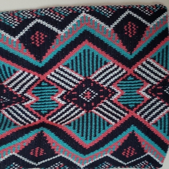 Knit multicolor tote bag. - Picture 3 of 5